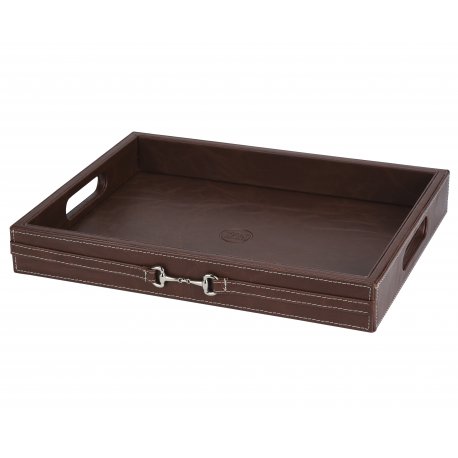 (DETEP01) - TABA Deri Dörtgen Tepsi